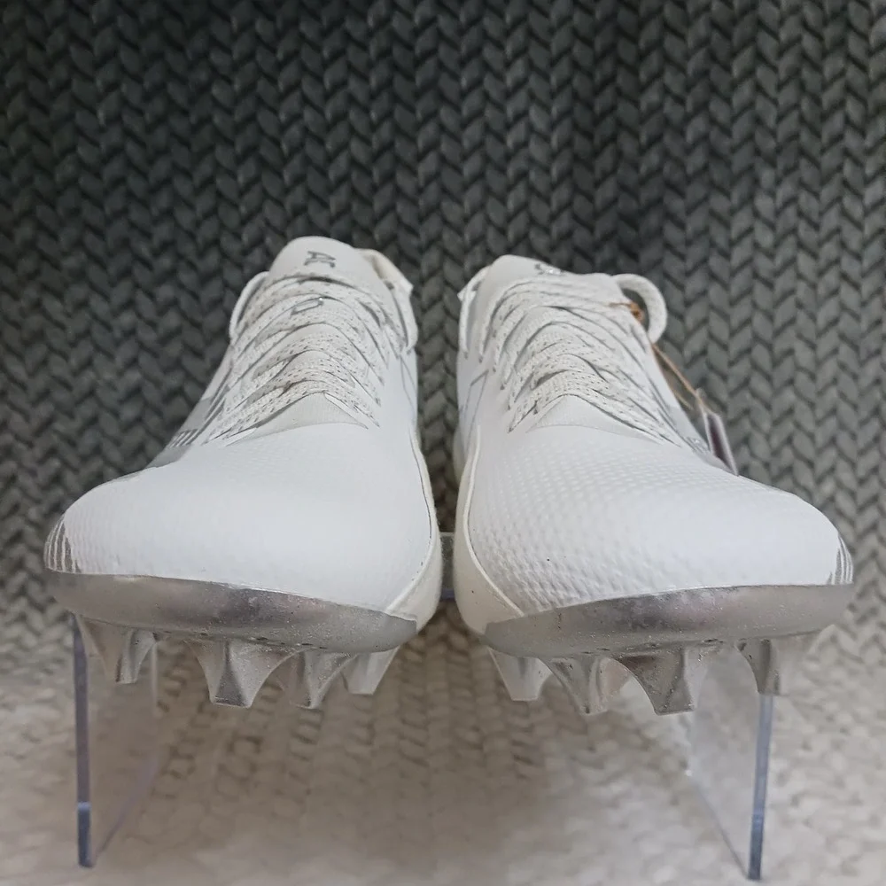 Adidas Adizero Electric + Men's Football Cleats Cloud White Silver Metallic Sz 8
